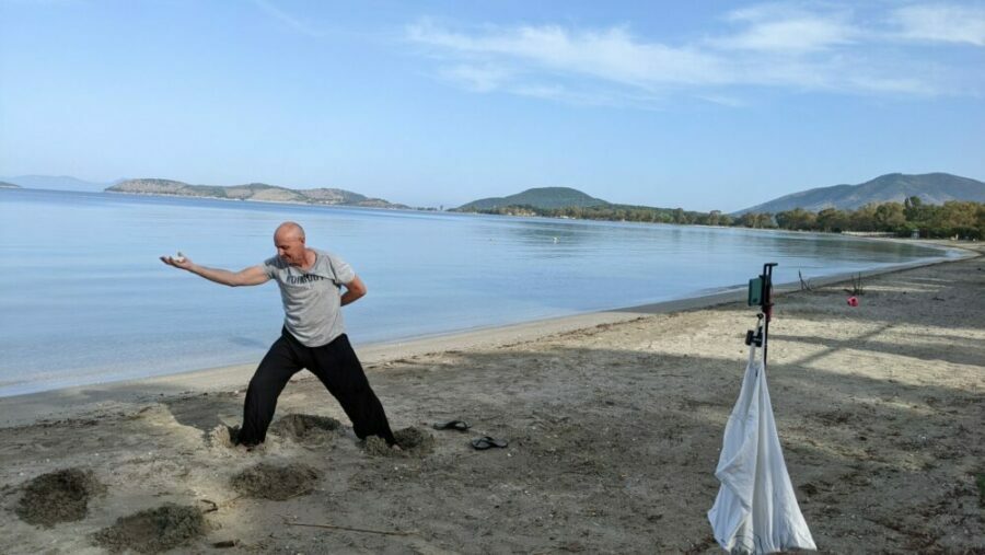 Taijiball am Strand